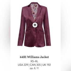 Cabi Williams Jacket Style 4491 Burgundy Red Business size M (NWOT)